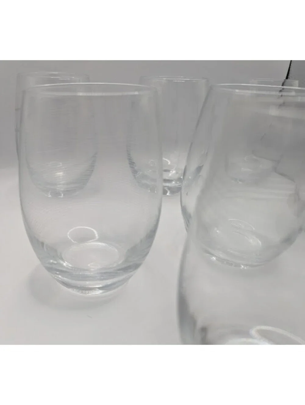 8 Etched Mikasa Cheers Stemless Wine Glasses Brand-New in Box Lead Free Crystal